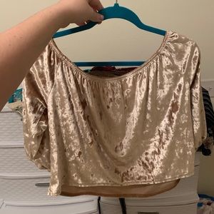 off the shoulder long sleeve top